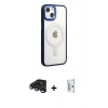 MARSİLYAN™- iPhone 15 Pro Kılıf Yankı Işık Özel Seri - Siyah Bilvis 0.18mm Plus Cam Ekran Koruyucu + Raze Metal Kamera Lens - LT