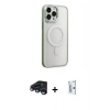 MARSİLYAN™- iPhone 15 Pro Kılıf Yankı Işık Özel Seri - Siyah Bilvis 0.18mm Plus Cam Ekran Koruyucu + Raze Metal Kamera Lens - LT