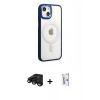MARSİLYAN™- iPhone 15 Pro Kılıf Yankı Işık Özel Seri - Siyah Bilvis 0.18mm Plus Cam Ekran Koruyucu + Raze Metal Kamera Lens - SH