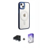 MARSİLYAN™- iPhone 15 Pro Kılıf Yankı Işık Özel Seri - Siyah Bilvis 5in1 3D Magic Cam Ekran Koruyucu + Raze Metal Kamera Lens - LT
