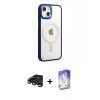 MARSİLYAN™- iPhone 15 Pro Kılıf Yankı Işık Özel Seri - Siyah Bilvis 5in1 3D Magic Cam Ekran Koruyucu + Raze Metal Kamera Lens - TMGI