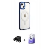 MARSİLYAN™- iPhone 15 Pro Kılıf Yankı Işık Özel Seri - Siyah Bilvis 5in1 5D Magic Hayalet Cam Ekran Koruyucu + Raze Metal Kamera Lens - SH