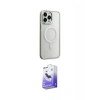 MARSİLYAN™- iPhone 15 Pro Kılıf Yankı Işık Özel Seri - Siyah Bilvis 5in1 5D Magic Hayalet Cam Ekran Koruyucu