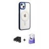 MARSİLYAN™- iPhone 15 Pro Kılıf Yankı Işık Özel Seri - Siyah Bilvis 5in1 5D Magic Hayalet Cam Ekran Koruyucu + Raze Metal Kamera Lens - TMGI