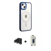 MARSİLYAN™- iPhone 15 Pro Kılıf Yankı Işık Özel Seri - Siyah Bilvis Hayalet Cam Ekran Koruyucu + Raze Metal Kamera Lens - TMGI