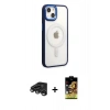 MARSİLYAN™- iPhone 15 Pro Kılıf Yankı Işık Özel Seri - Siyah Buffer Cam Ekran Koruyucu + Raze Metal Kamera Lens - TMGI