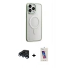 MARSİLYAN™- iPhone 15 Pro Kılıf Yankı Işık Özel Seri - Siyah Joko 5D Cam + Raze Metal Kamera Lens - LT