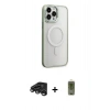MARSİLYAN™- iPhone 15 Pro Kılıf Yankı Işık Özel Seri - Siyah Joko Magic 5D Hayalet Cam + Raze Metal Kamera Lens - TMGI