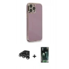 MARSİLYAN™- iPhone 15 Pro Kılıf Yankı Serisi - Şeffaf 360 Full Body Arka Koruyucu + Raze Metal Kamera Lens - GS