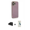 MARSİLYAN™- iPhone 15 Pro Kılıf Yankı Serisi - Şeffaf Pasifik Cam Ekran Koruyucu + Raze Metal Kamera Lens - SH