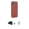 MARSİLYAN™- iPhone 15 Pro Kılıf Yankı Serisi - Siyah Bilvis 0.18mm Plus Cam Ekran Koruyucu + Raze Metal Kamera Lens - LT