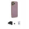 MARSİLYAN™- iPhone 15 Pro Kılıf Yankı Serisi - Siyah Bilvis 0.18mm Plus Cam Ekran Koruyucu + Raze Metal Kamera Lens - LT