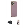 MARSİLYAN™- iPhone 15 Pro Kılıf Yankı Serisi - Siyah Bilvis 3D Mat Cam Ekran Koruyucu + Raze Metal Kamera Lens - LT