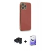 MARSİLYAN™- iPhone 15 Pro Kılıf Yankı Serisi - Siyah Bilvis 5in1 5D Magic Hayalet Cam Ekran Koruyucu + Raze Metal Kamera Lens - LT