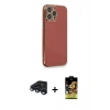 MARSİLYAN™- iPhone 15 Pro Kılıf Yankı Serisi - Siyah Buffer Cam Ekran Koruyucu + Raze Metal Kamera Lens - LT