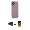 MARSİLYAN™- iPhone 15 Pro Kılıf Yankı Serisi - Siyah Buffer Cam Ekran Koruyucu + Raze Metal Kamera Lens - LT