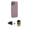 MARSİLYAN™- iPhone 15 Pro Kılıf Yankı Serisi - Siyah Buffer Cam Ekran Koruyucu + Raze Metal Kamera Lens - SH