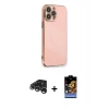 MARSİLYAN™- iPhone 15 Pro Kılıf Yankı Serisi - Siyah Buffer Hayalet Cam Ekran Koruyucu + Raze Metal Kamera Lens - GS