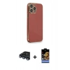 MARSİLYAN™- iPhone 15 Pro Kılıf Yankı Serisi - Siyah Buffer Hayalet Cam Ekran Koruyucu + Raze Metal Kamera Lens - LT
