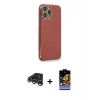 MARSİLYAN™- iPhone 15 Pro Kılıf Yankı Serisi - Siyah Buffer Hayalet Cam Ekran Koruyucu + Raze Metal Kamera Lens - GS