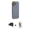 MARSİLYAN™- iPhone 15 Pro Kılıf Yankı Serisi - Siyah Joko 5D Cam + Raze Metal Kamera Lens - GS