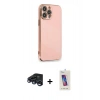 MARSİLYAN™- iPhone 15 Pro Kılıf Yankı Serisi - Siyah Joko 5D Cam + Raze Metal Kamera Lens - LT