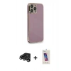 MARSİLYAN™- iPhone 15 Pro Kılıf Yankı Serisi - Siyah Joko 5D Cam + Raze Metal Kamera Lens - TMGI
