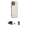 MARSİLYAN™- iPhone 15 Pro Kılıf Yankı Serisi - Siyah Joko Magic 5D Hayalet Cam + Raze Metal Kamera Lens - GS