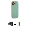 MARSİLYAN™- iPhone 15 Pro Kılıf Yankı Serisi - Siyah Joko Magic 5D Hayalet Cam + Raze Metal Kamera Lens - GS