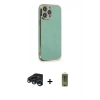 MARSİLYAN™- iPhone 15 Pro Kılıf Yankı Serisi - Siyah Joko Magic 5D Hayalet Cam + Raze Metal Kamera Lens - LT
