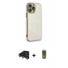 MARSİLYAN™- iPhone 15 Pro Kılıf Yankı Serisi - Siyah Joko Magic 5D Hayalet Cam + Raze Metal Kamera Lens - TMGI