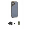 MARSİLYAN™- iPhone 15 Pro Kılıf Yankı Serisi - Siyah Joko Magic 5D Hayalet Cam + Raze Metal Kamera Lens - TMGI