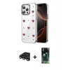 MARSİLYAN™- iPhone 15 Pro Kılıf Yörünge Form - Şeffaf 360 Full Body Arka Koruyucu + Raze Metal Kamera Lens - TMGI