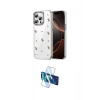 MARSİLYAN™- iPhone 15 Pro Kılıf Yörünge Form - Siyah 3D Antistatik Cam Ekran Koruyucu
