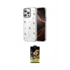 MARSİLYAN™- iPhone 15 Pro Kılıf Yörünge Form - Siyah Buffer Cam Ekran Koruyucu