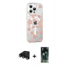 MARSİLYAN™- iPhone 15 Pro Kılıf Yörünge Işık Prime - Siyah 360 Mat Full Body Arka Koruyucu + Raze Metal Kamera Lens - SH