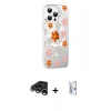 MARSİLYAN™- iPhone 15 Pro Kılıf Yörünge Işık Prime - Siyah Bilvis 0.18mm Plus Cam Ekran Koruyucu + Raze Metal Kamera Lens - GS