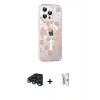 MARSİLYAN™- iPhone 15 Pro Kılıf Yörünge Işık Prime - Siyah Bilvis 0.18mm Plus Cam Ekran Koruyucu + Raze Metal Kamera Lens - LT