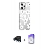 MARSİLYAN™- iPhone 15 Pro Kılıf Yörünge Işık Prime - Siyah Bilvis 5in1 3D Magic Cam Ekran Koruyucu + Raze Metal Kamera Lens - LT