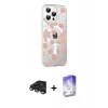 MARSİLYAN™- iPhone 15 Pro Kılıf Yörünge Işık Prime - Siyah Bilvis 5in1 3D Magic Cam Ekran Koruyucu + Raze Metal Kamera Lens - TMGI