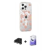 MARSİLYAN™- iPhone 15 Pro Kılıf Yörünge Işık Prime - Siyah Bilvis 5in1 5D Magic Hayalet Cam Ekran Koruyucu + Raze Metal Kamera Lens - TMGI