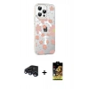 MARSİLYAN™- iPhone 15 Pro Kılıf Yörünge Işık Prime - Siyah Buffer Cam Ekran Koruyucu + Raze Metal Kamera Lens - LT