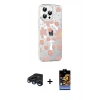 MARSİLYAN™- iPhone 15 Pro Kılıf Yörünge Işık Prime - Siyah Buffer Hayalet Cam Ekran Koruyucu + Raze Metal Kamera Lens - LT