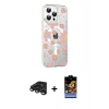 MARSİLYAN™- iPhone 15 Pro Kılıf Yörünge Işık Prime - Siyah Buffer Hayalet Cam Ekran Koruyucu + Raze Metal Kamera Lens - TMGI
