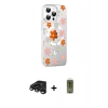 MARSİLYAN™- iPhone 15 Pro Kılıf Yörünge Işık Prime - Siyah Joko Magic 5D Hayalet Cam + Raze Metal Kamera Lens - TMGI