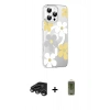 MARSİLYAN™- iPhone 15 Pro Kılıf Yörünge Işık Prime - Siyah Joko Magic 5D Hayalet Cam + Raze Metal Kamera Lens - TMGI