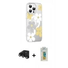 MARSİLYAN™- iPhone 15 Pro Kılıf Yörünge Işık Prime - Siyah Polymer Nano Ekran Koruyucu + Raze Metal Kamera Lens - SH