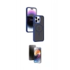 MARSİLYAN™- iPhone 15 Pro Kılıf Yörünge Klasik - Siyah 3D Antistatik Mat Seramik Nano Ekran Koruyucu