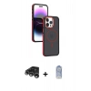 MARSİLYAN™- iPhone 15 Pro Kılıf Yörünge Klasik - Siyah Joko Magic 5D Cam + Raze Metal Kamera Lens - GS