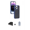MARSİLYAN™- iPhone 15 Pro Kılıf Yörünge Klasik - Siyah Joko Magic 5D Cam + Raze Metal Kamera Lens - GS